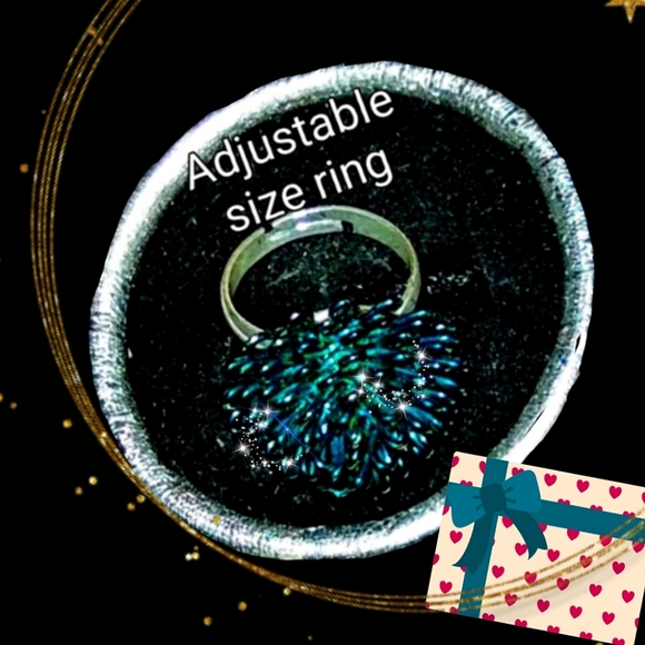 Green Wire Dome Ring - Picture 1 of 16